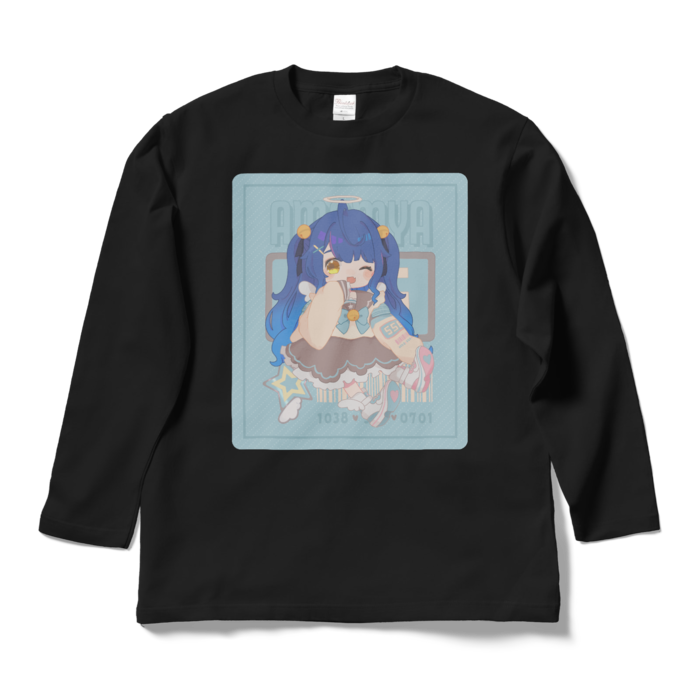 天宮こころ の胸ぷりロングスリーブTシャツ ロングスリーブTシャツ - L - ブラック（ブラウン-ハーフツイン）の公式画像