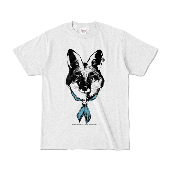 白上フブキ一周年記念Tシャツ（ホワイトアッシュ：色あり） カラーTシャツ - S - アッシュ (淡色)の公式画像