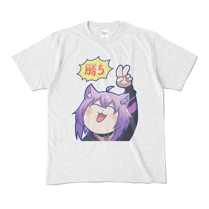 <新> 猫又おかゆ「勝ち」Tシャツの商品画像