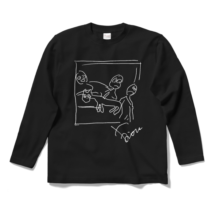 ゲルニカロングスリーブTシャツ ブラック - S