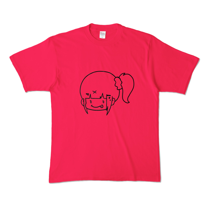 ぺろりんはやちぇTシャツ - XL - ホットピンク