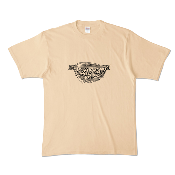 月ノ美兎 納豆カラーTシャツ カラーTシャツ - XL - ナチュラル