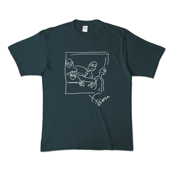 鷹宮リオン ゲ◯ニカカラーTシャツ