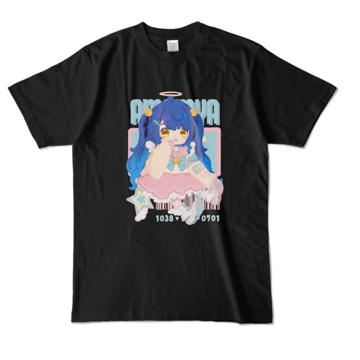 天宮こころ のゆめふわＴシャツ カラーTシャツ - L - ブラックの公式画像