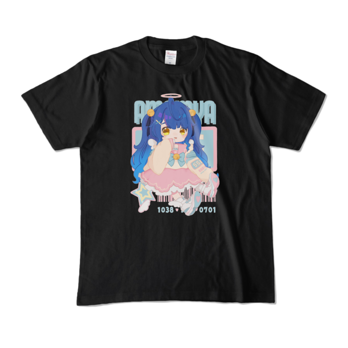 天宮こころ のゆめふわＴシャツ カラーTシャツ - M - ブラックの公式画像