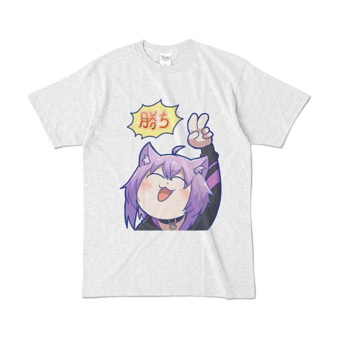 <新> 猫又おかゆ「勝ち」Tシャツの商品画像