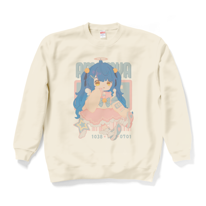 天宮こころ ゆめふわスウェット スウェット - XL - オフホワイト（ピンク-ハーフツイン全面）の公式画像
