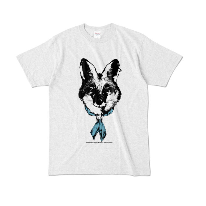 白上フブキ一周年記念Tシャツ（ホワイトアッシュ：色あり） カラーTシャツ - L - アッシュ (淡色)の公式画像