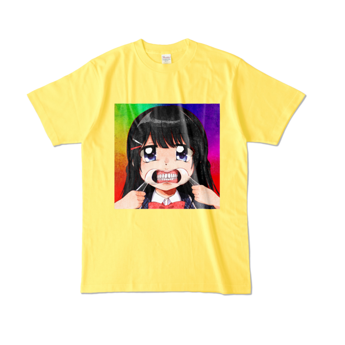 カラーTシャツ - L - イエロー - 背景アリ