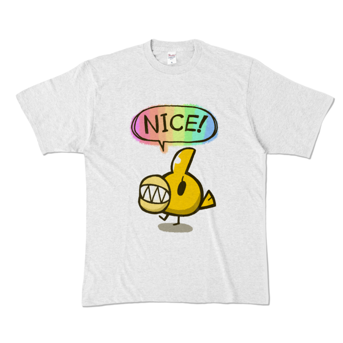 荒咬オウガ 活動半年&4万人記念オリジナルTシャツ 【アッシュ・XLサイズ】ないすっちぃTシャツの公式画像