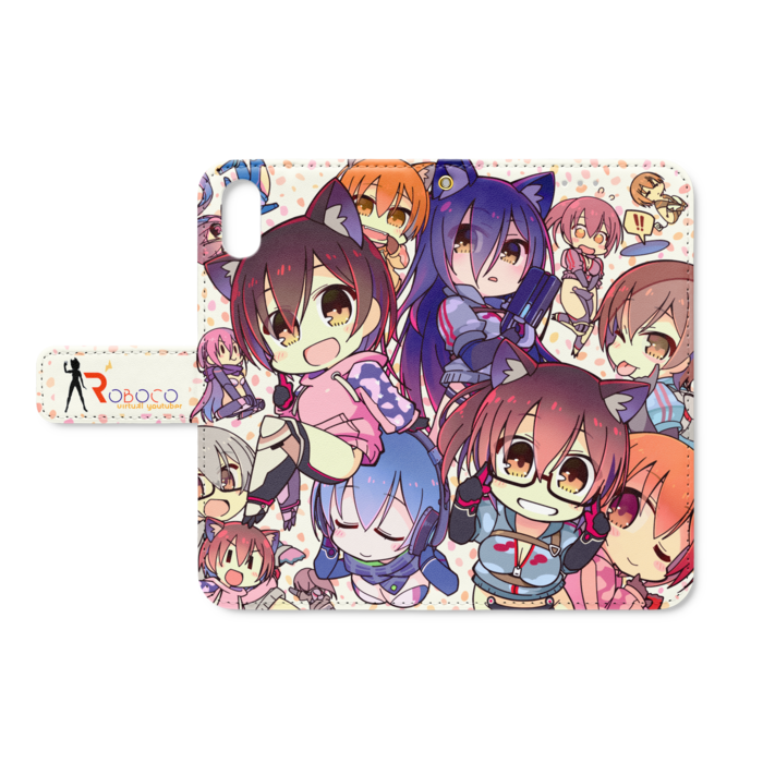 手帳型ロボ子さんだらけーす(iPhone)の商品画像