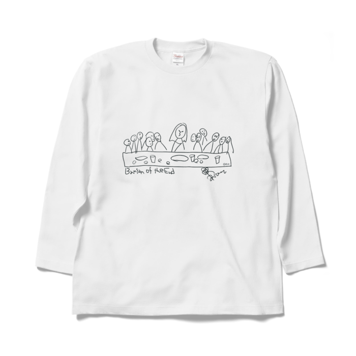 鷹宮リオン オリジナルロングスリーブTシャツ Bansan of the End ロングスリーブTシャツ ホワイト - XL