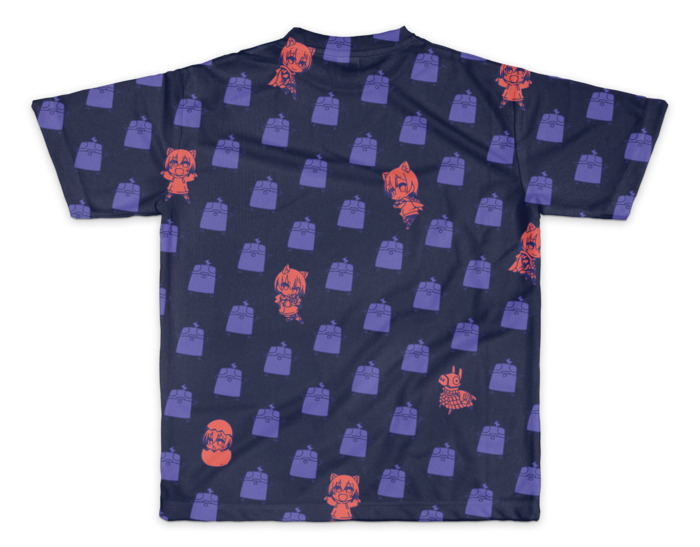 ロボットだから真冬に半袖でも寒くないもんフルグラフィックTシャツ