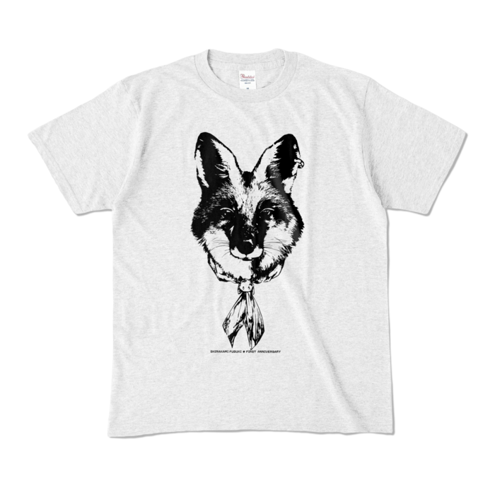 白上フブキ　一周年記念Tシャツ（ホワイトアッシュ：色無し） カラーTシャツ - M - アッシュ (淡色)の公式画像
