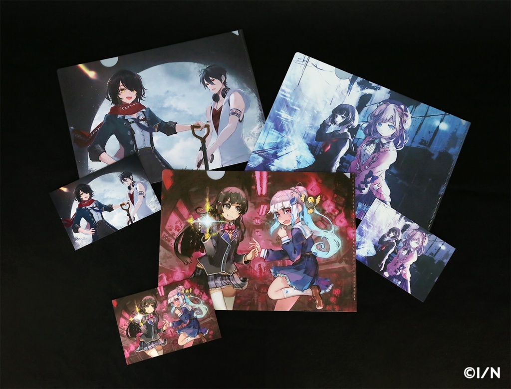 【にじさんじホラーグッズ2020】クリアファイル&ポストカードセット セットB【雨森小夜＆鈴原るる×きさらぎ駅】の公式画像