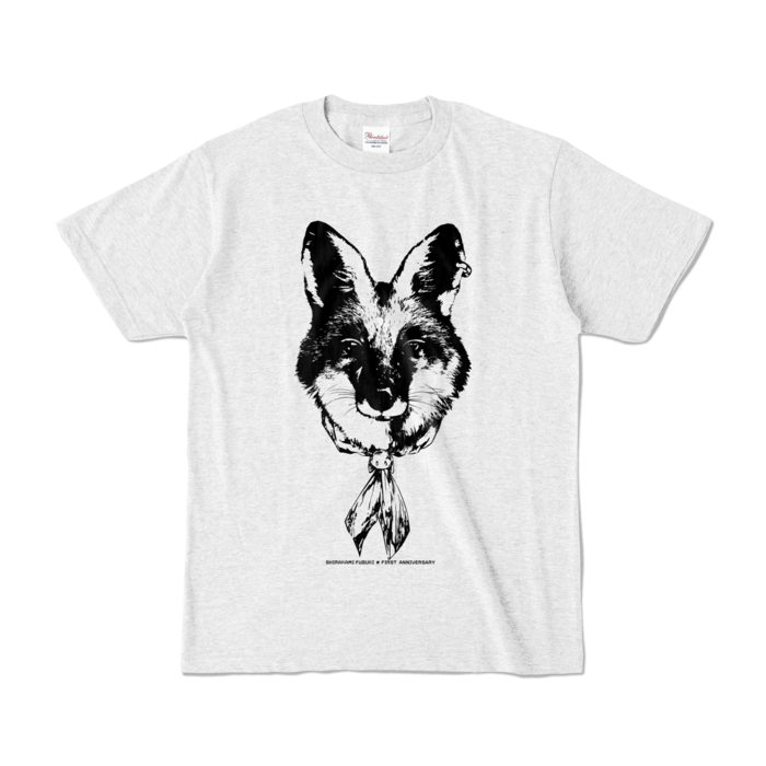 白上フブキ　一周年記念Tシャツ（ホワイトアッシュ：色無し） カラーTシャツ - S - アッシュ (淡色)の公式画像