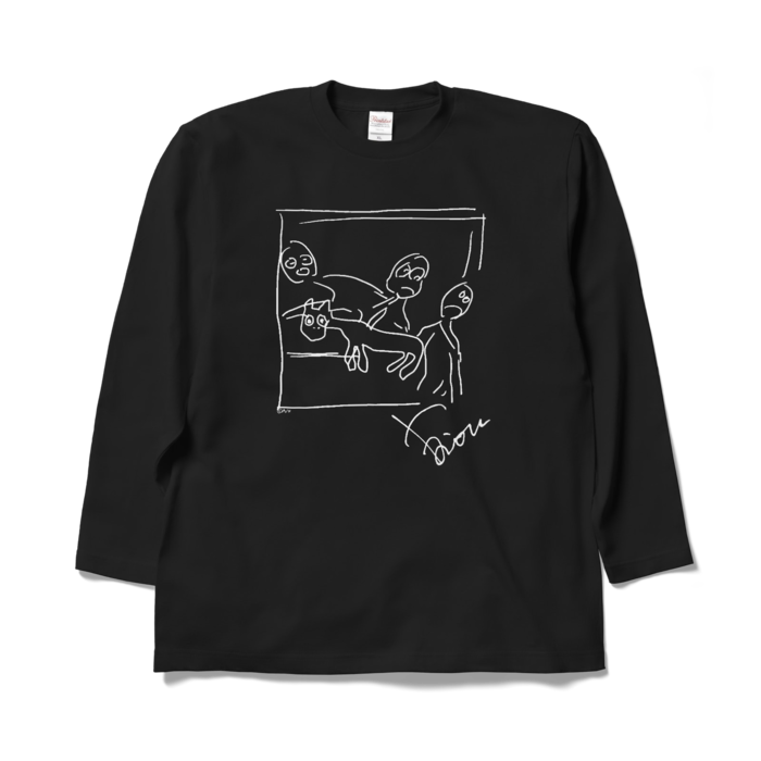 ゲルニカロングスリーブTシャツ ブラック - XL