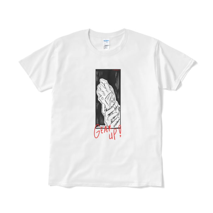 Etna Crimson "GEAR UP" Original T-Shirt Design A - White Lの公式画像