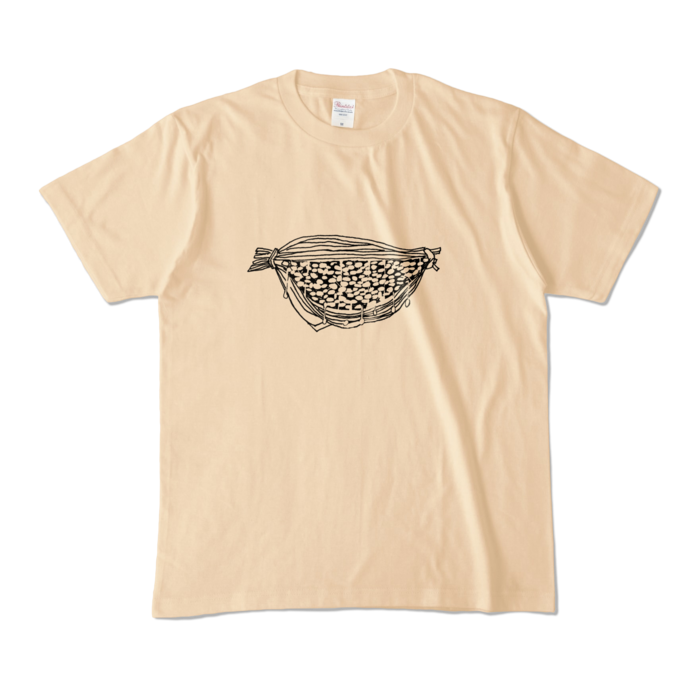 月ノ美兎 納豆カラーTシャツ カラーTシャツ - M - ナチュラル
