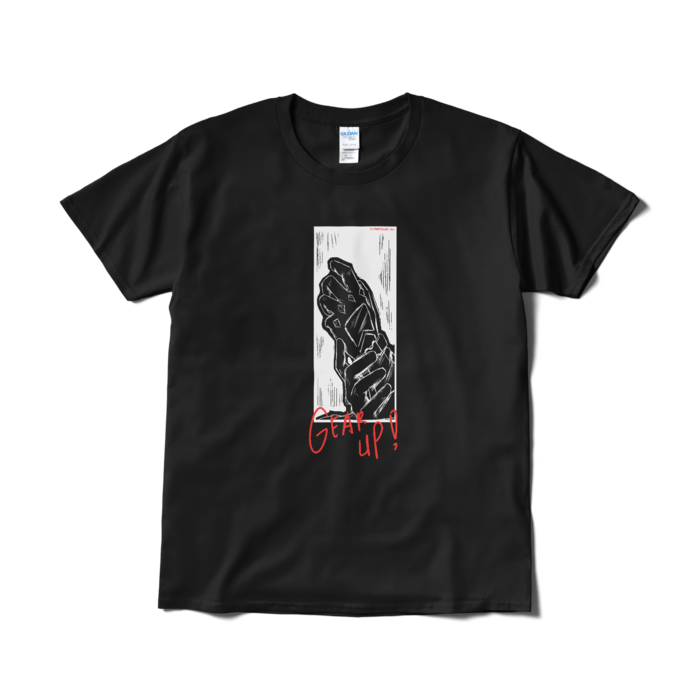 Etna Crimson "GEAR UP" Original T-Shirt Design B - Black Lの公式画像