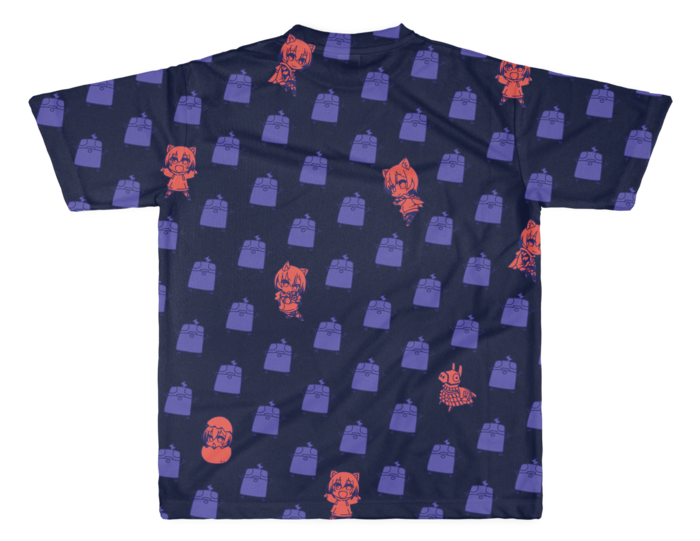ロボットだから真冬に半袖でも寒くないもんフルグラフィックTシャツ