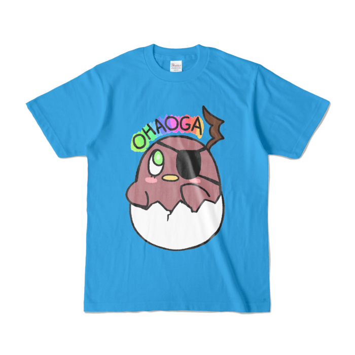 荒咬オウガ 活動半年&4万人記念オリジナルTシャツ 【ターコイズ・Sサイズ】チュンがみTシャツの公式画像