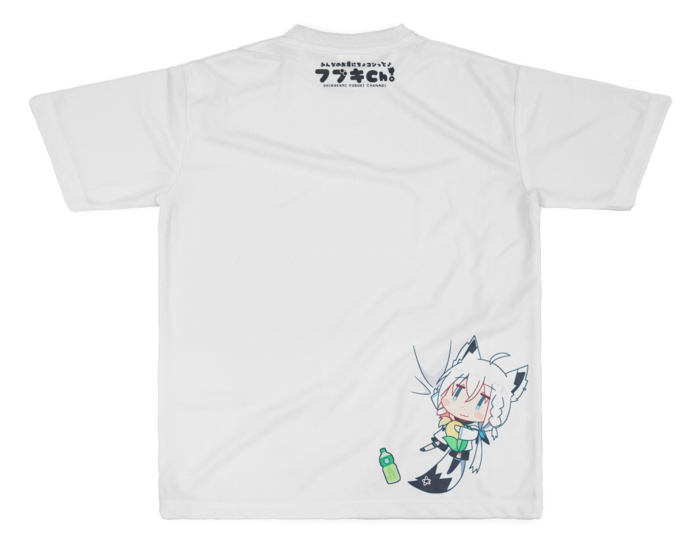 狐じゃい!フルグラフィックTシャツ(M, XL) 白上フブキ フルグラフィックTシャツ - XL - 両面印刷の商品画像