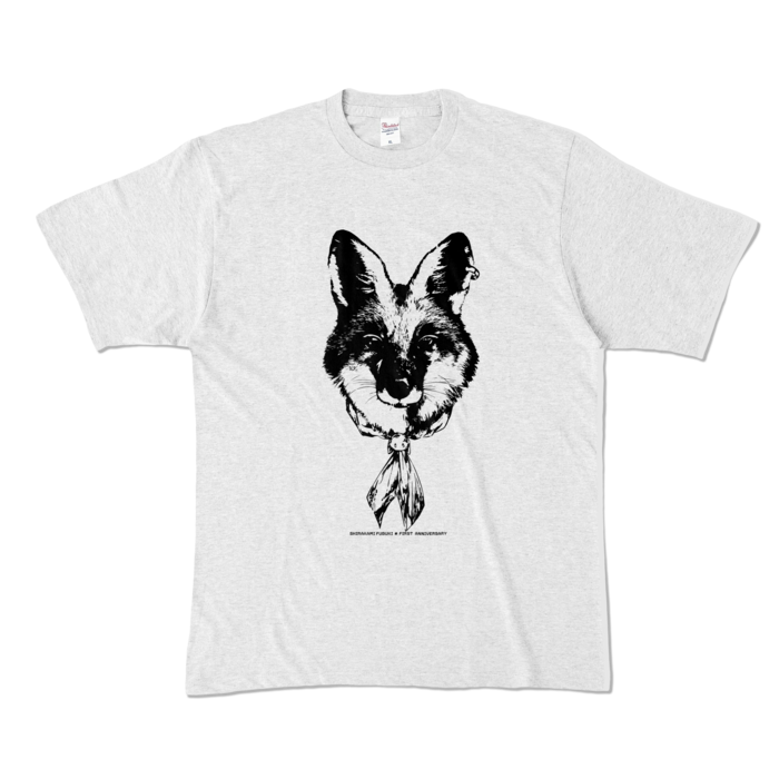 白上フブキ　一周年記念Tシャツ（ホワイトアッシュ：色無し） カラーTシャツ - XL - アッシュ (淡色)の公式画像