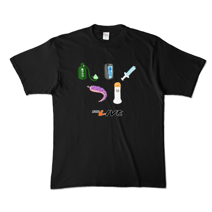 着るタイプのあさココ カラーTシャツ - XL - ブラック (濃色)