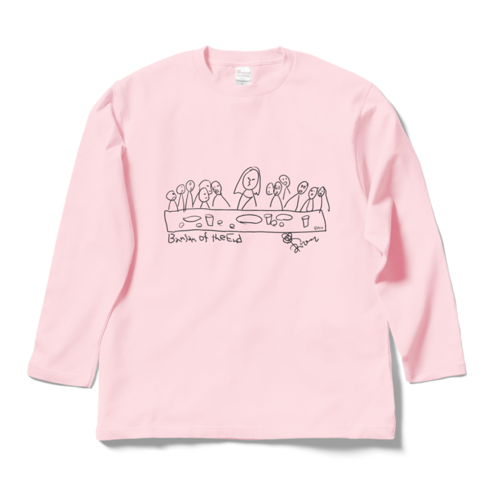Bansan of the End ロングスリーブTシャツ ライトピンク - L