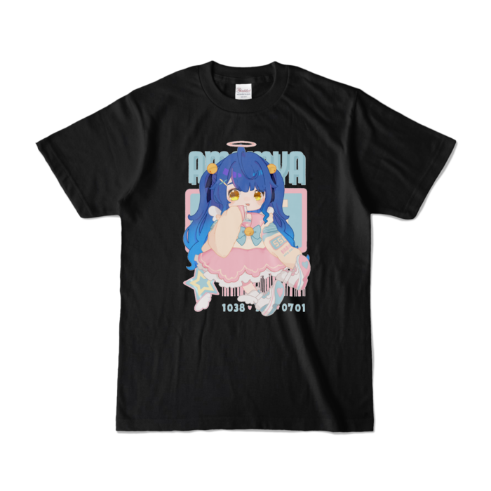 天宮こころ のゆめふわＴシャツ カラーTシャツ - S - ブラックの公式画像