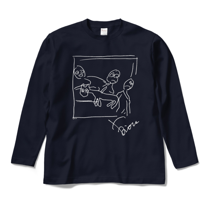 ゲルニカロングスリーブTシャツ ネイビー - M