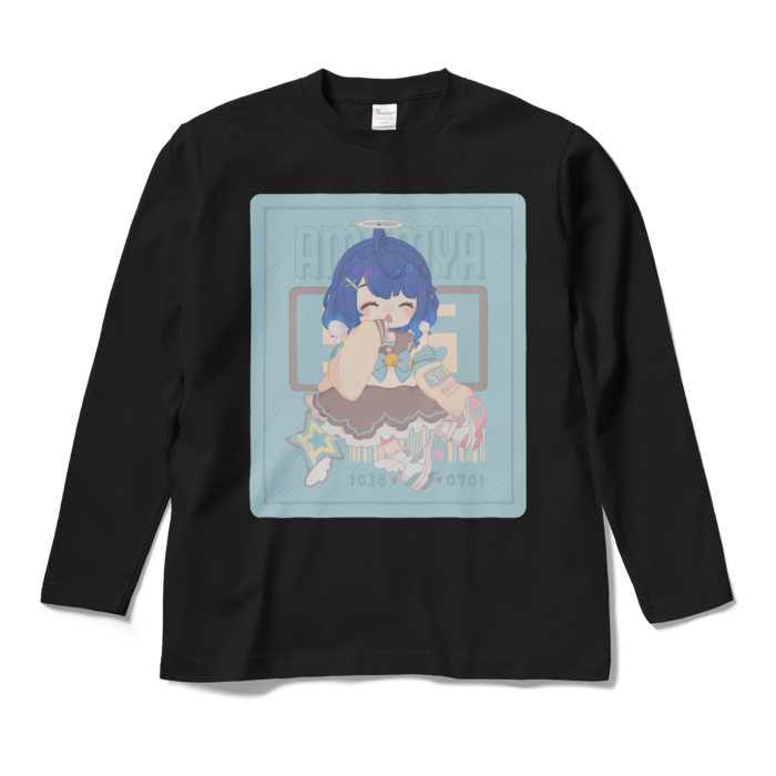 天宮こころ の胸ぷりロングスリーブTシャツ ロングスリーブTシャツ - M - ブラック（ブラウン-ボブ）の公式画像