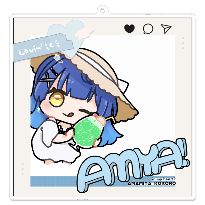 天宮こころ 夏グッズ2023/アクキー 一緒にぱしゃり水着みゃの公式画像