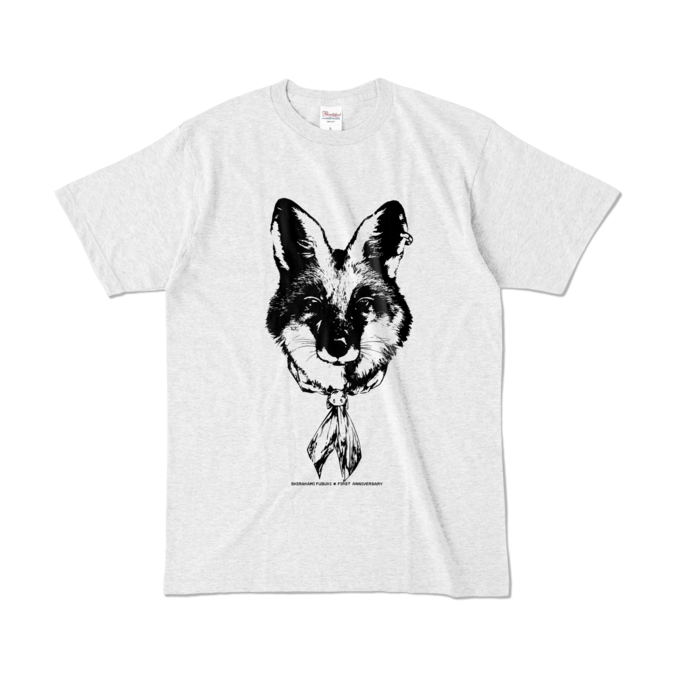白上フブキ　一周年記念Tシャツ（ホワイトアッシュ：色無し） カラーTシャツ - L - アッシュ (淡色)の公式画像