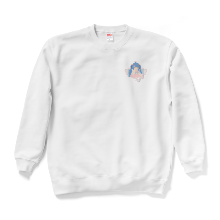天宮こころ ゆめふわスウェット スウェット - XL - ホワイト（ピンク-ハーフツイン胸プリ）