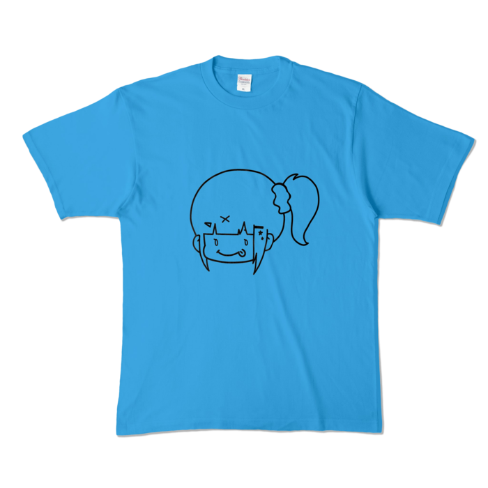 ぺろりんはやちぇTシャツ - XL - ターコイズ