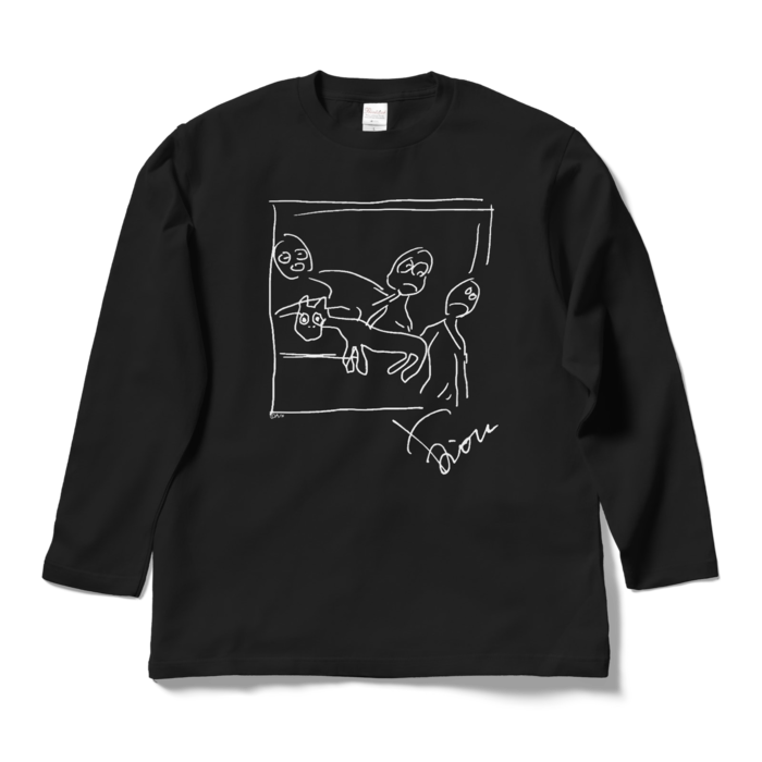 ゲルニカロングスリーブTシャツ ブラック - L
