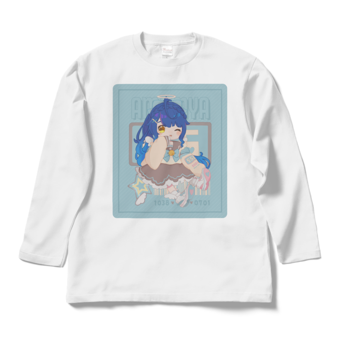天宮こころ の胸ぷりロングスリーブTシャツ ロングスリーブTシャツ - L - ホワイト（ブラウン-ポニーテール）の公式画像