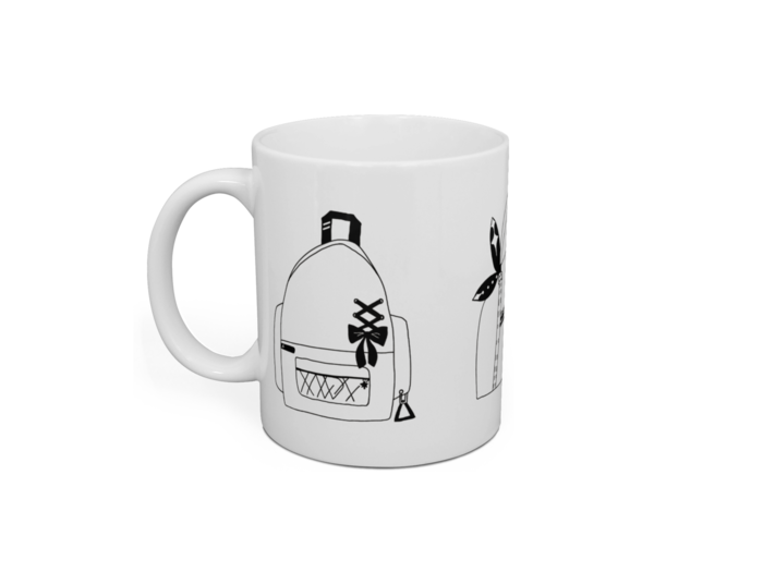 なでると一緒に旅しよ!マグカップ 「かばんになっちゃった!」編の商品画像
