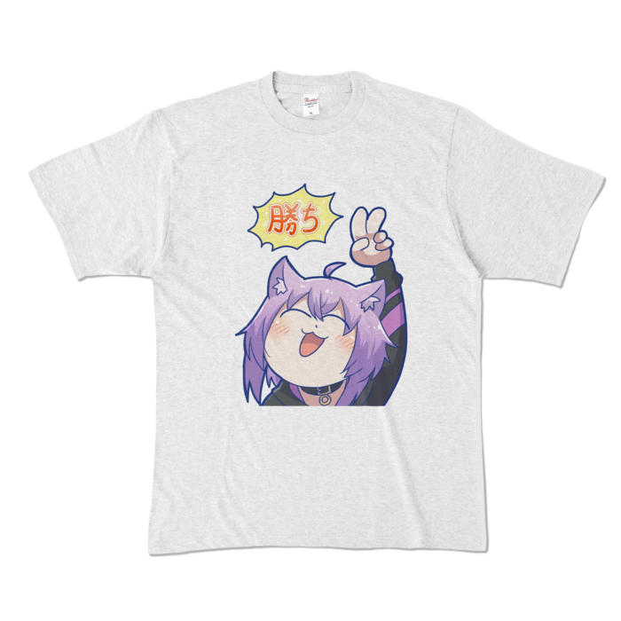 <新> 猫又おかゆ「勝ち」Tシャツ