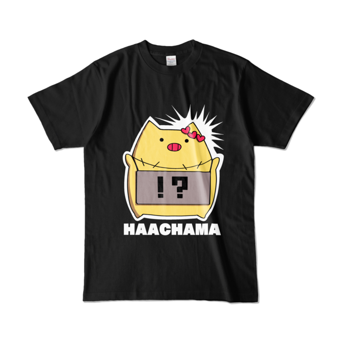 <新> 赤井はあと HAACHAMA Tシャツ『黒』 カラーTシャツ - L - ブラック (濃色)
