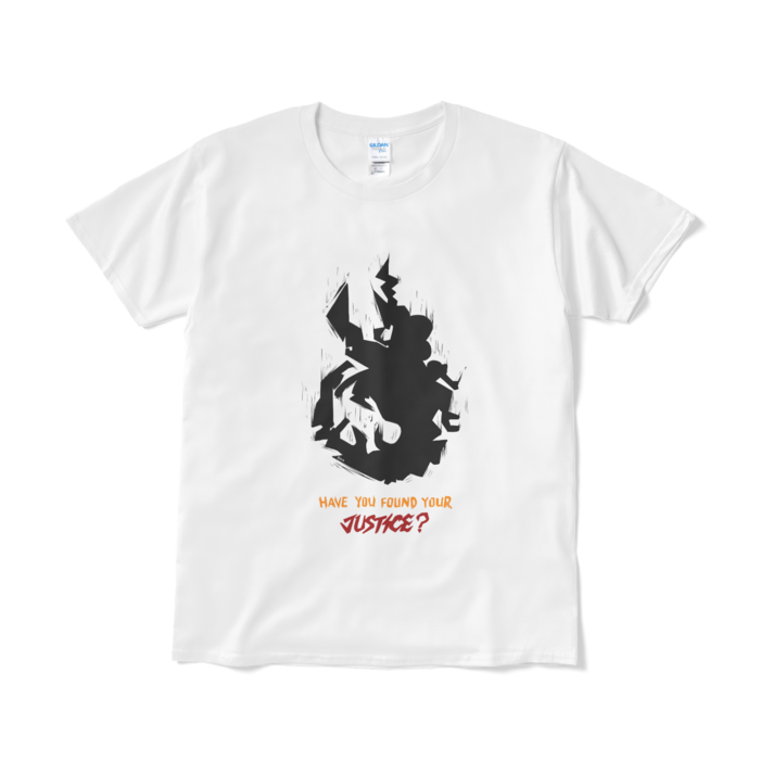 Etna Crimson "Have You Found Your JUSTICE? " Original T-Shirt Design A - White Lの公式画像