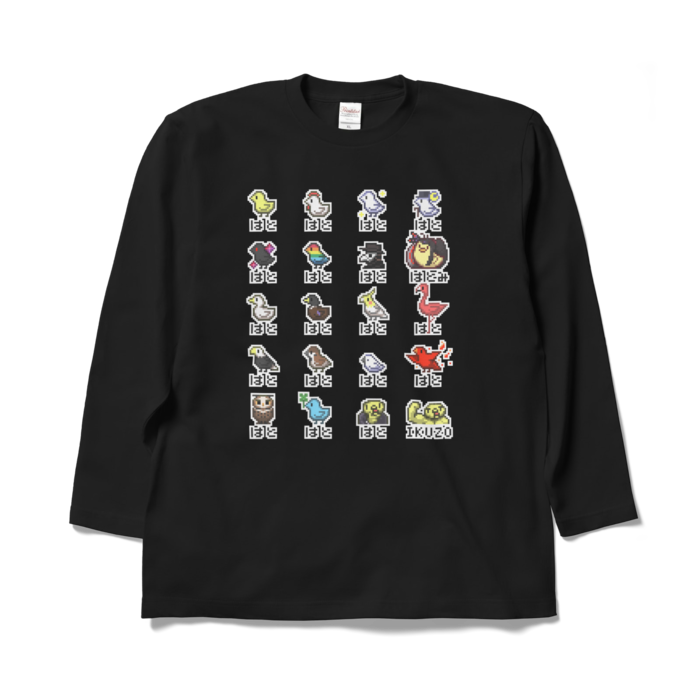 ハト図鑑_黒 - XL
