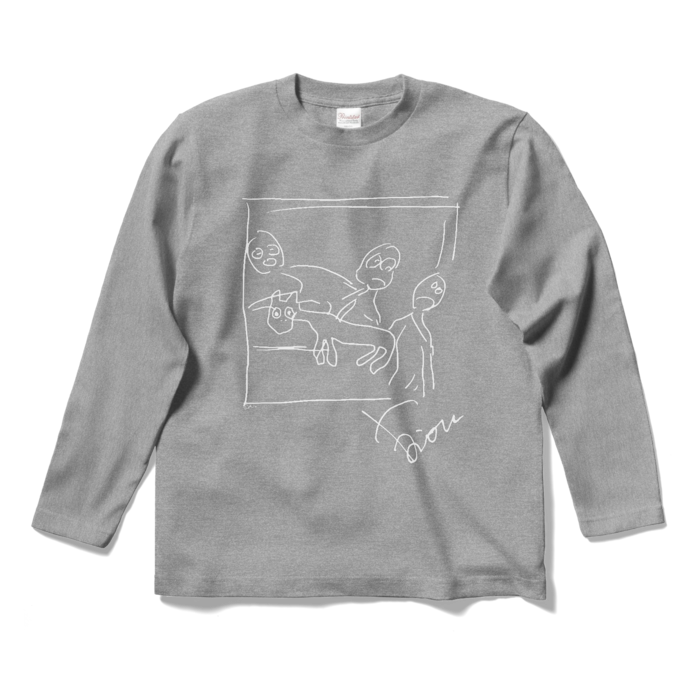 ゲルニカロングスリーブTシャツ 杢グレー - S