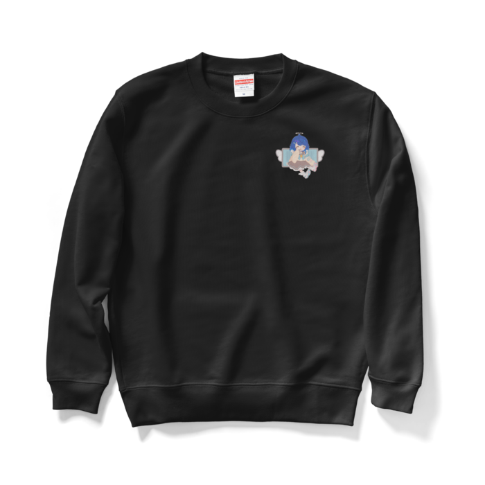 天宮こころ ゆめふわスウェット スウェット - M - ブラック（ブラウン-ボブ胸プリ）の公式画像