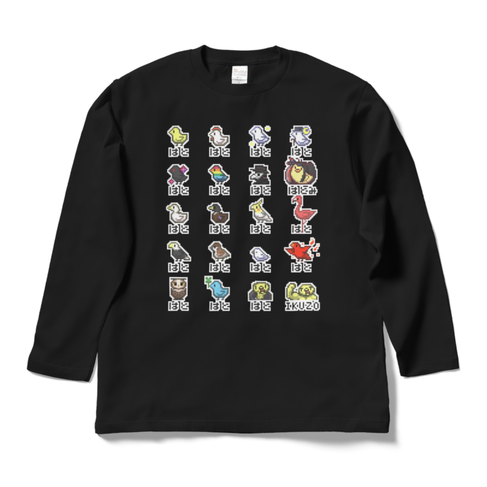 ハト図鑑_黒 - L