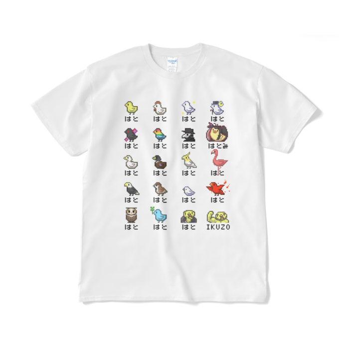 夜見れな オリジナルTシャツ(短納期) ハト図鑑_白 - XL