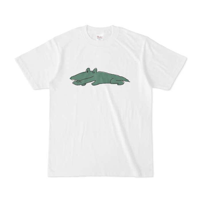 緑仙 オリジナルTシャツ ワニ Tシャツ - S - 白