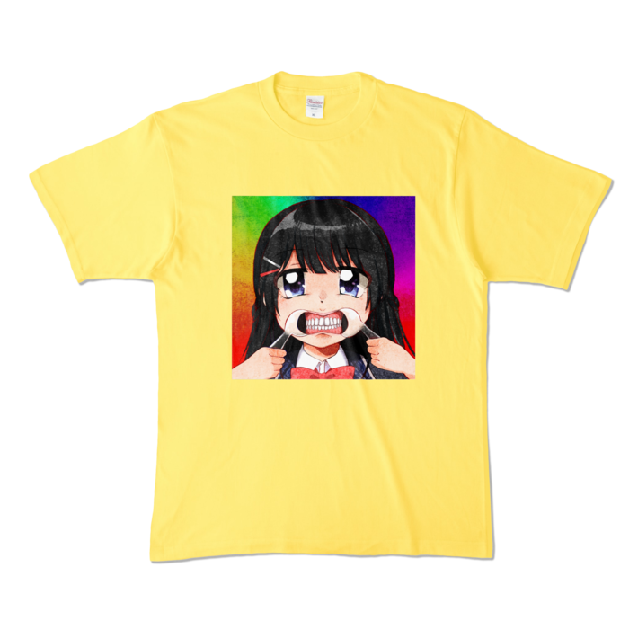 カラーTシャツ - XL - イエロー - 背景アリ